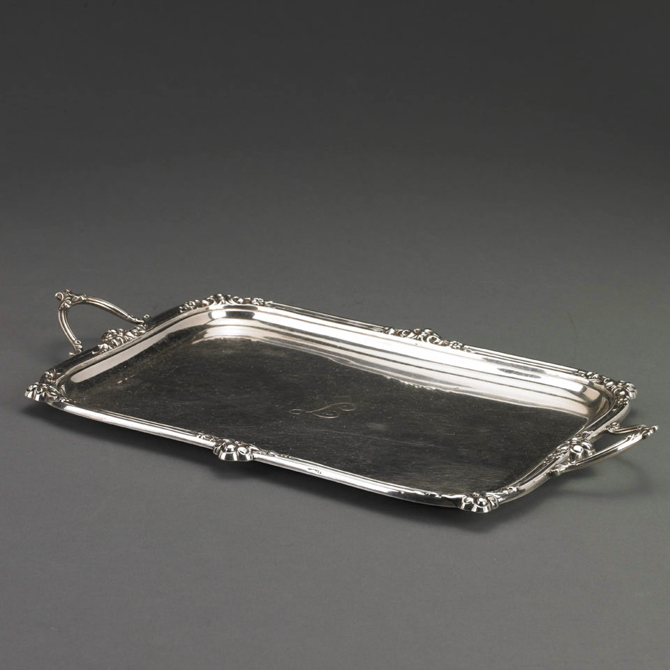 Appraisal: Late Victorian Silver Two-Handled Serving Tray John Heath John Middleton