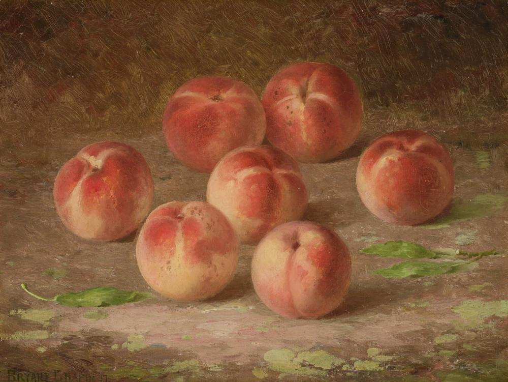 Appraisal: BRYANT CHAPIN American - Peaches oil on canvas signed and