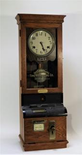 Appraisal: International Time Recording Co Oak Time Clock UNITED STATES TH