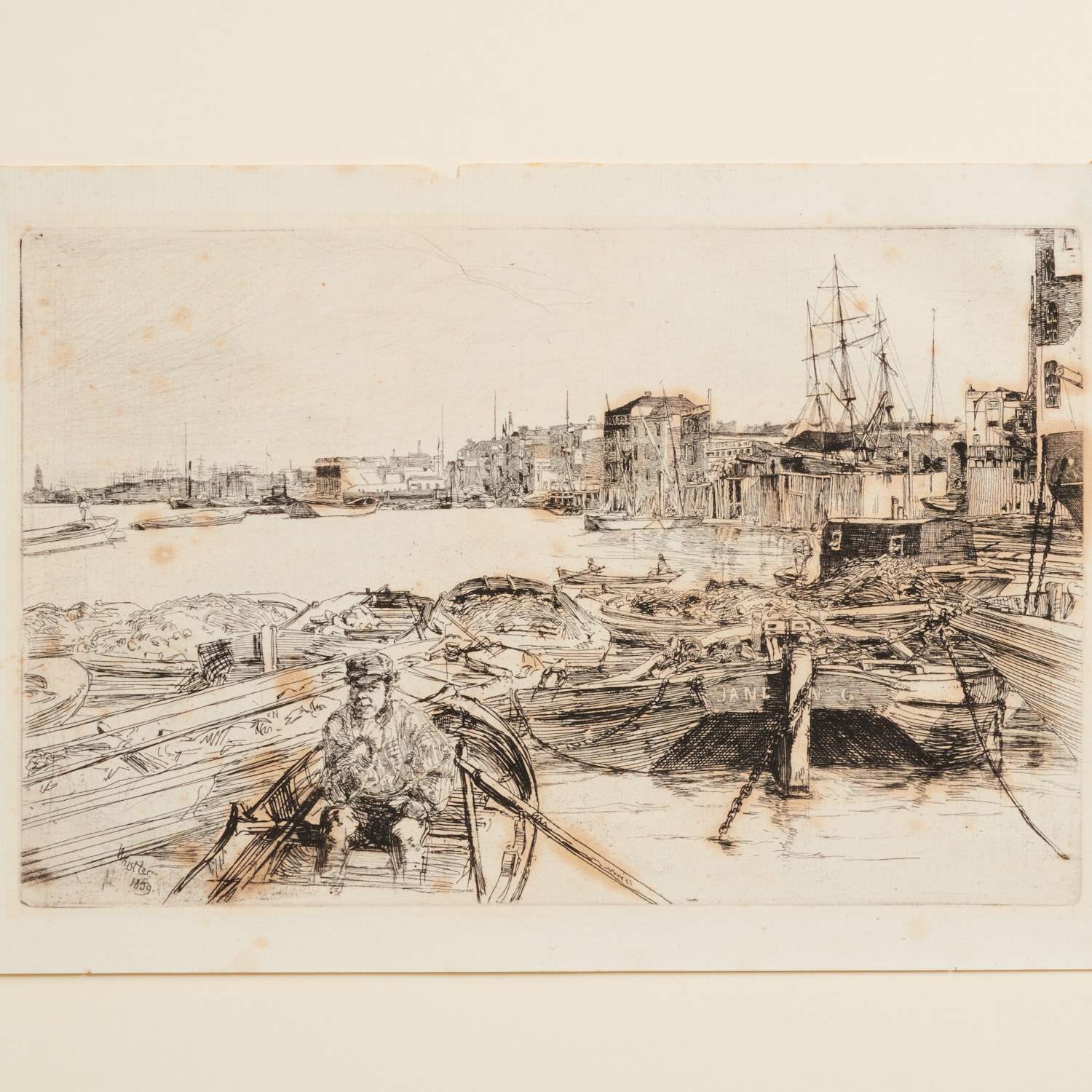 Appraisal: JAMES A M WHISTLER THAMES SET ETCHING James Abbott McNeill