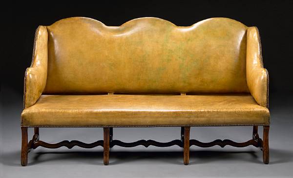 Appraisal: A Louis XIV walnut canap late th early th century