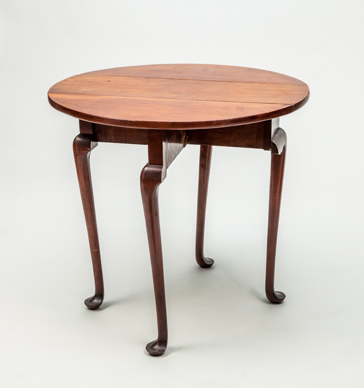 Appraisal: DIMINUTIVE QUEEN ANNE MAHOGANY DROP-LEAF TABLE x in open x