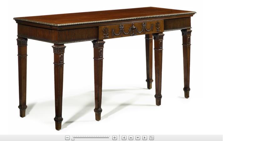 Appraisal: Good George III style mahogany serving table the rectangular top