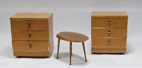 Appraisal: A modern coffee table and two bedside tables