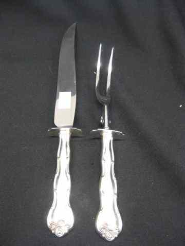 Appraisal: Gorham Sterling Silver Carving Set large roast size '' long