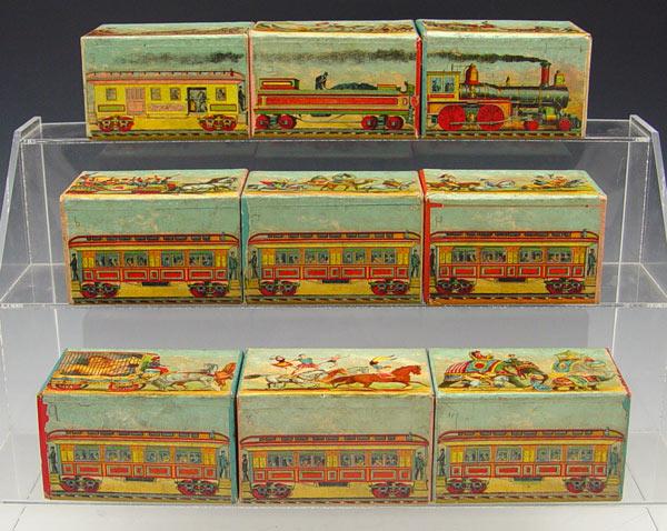 Appraisal: MCLOUGHLIN BROTHERS RAILROAD ABC PICTURE BLOCKS All blocks present with