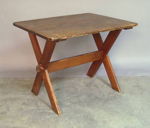 Appraisal: Pine sawbuck table h l d