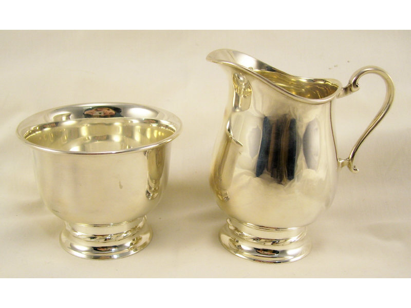 Appraisal: Towle Sterling Cream Sugar Set Marked Towle sterling Creamer measures