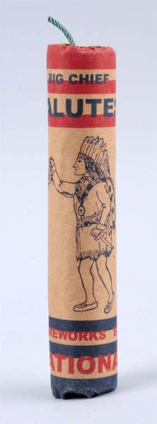 Appraisal: Big Chief Salute Firecracker Nice label depicting on Indian Chief