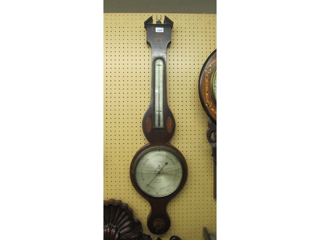 Appraisal: Georgian mahogany inlaid barometer