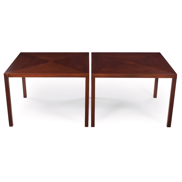 Appraisal: Danish dining tables two solid teak designer unknown the boards