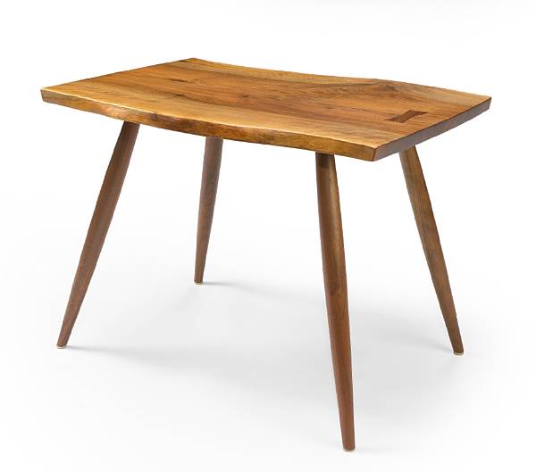 Appraisal: Mira Nakashima American born side table black walnut with one