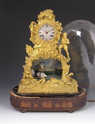 Appraisal: A French ormolu mantel clock with automaton striking movement by