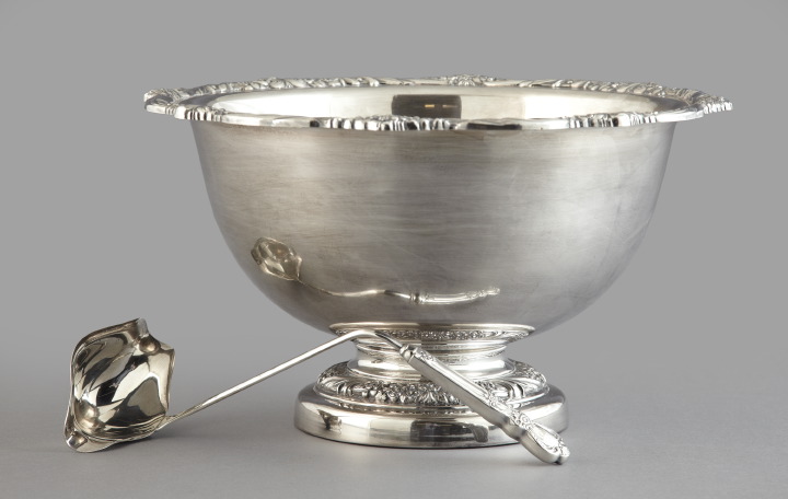 Appraisal: Silver Punchbowl and Ladle second quarter th century the large