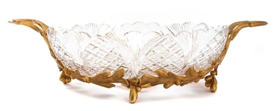 Appraisal: Sale Lot A Gilt Bronze Mounted Cut Crystal Bowl th