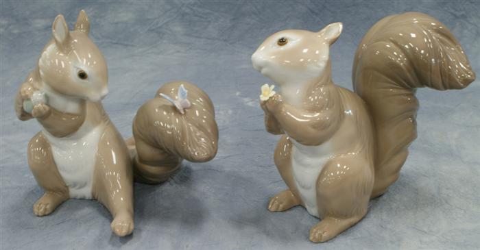 Appraisal: Lladro figurines A Surprise Visit flower broken Would You Be