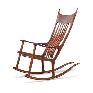 Appraisal: A Brian Millis Studio Rocking Chair Dated signed and dated