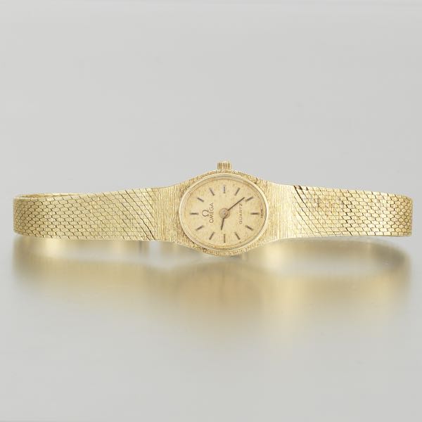 Appraisal: OMEGA K LADIES GOLD WRISTWATCH long Florentine finished gold dial