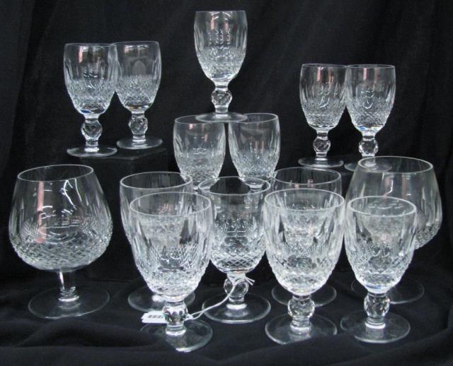 Appraisal: Group of Waterford crystal stemware including five juice glasses two