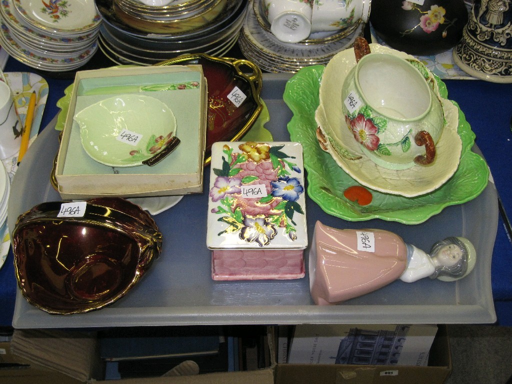 Appraisal: Tray lot of assorted ceramics - Carlton Ware Maling Nao