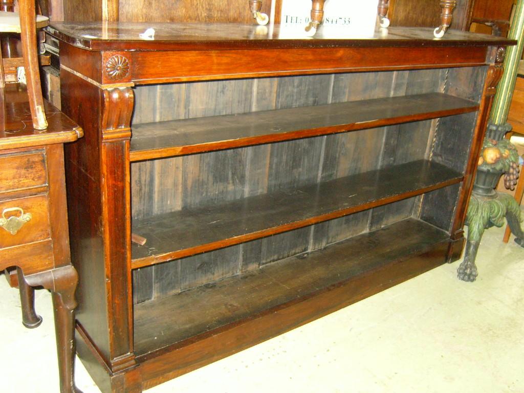 Appraisal: A Regency rosewood open bookcase fitted with two adjustable shelves