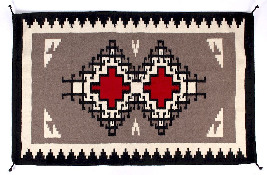 Appraisal: Navajo Native American Klagetoh Pattern Wool Rug Included for you