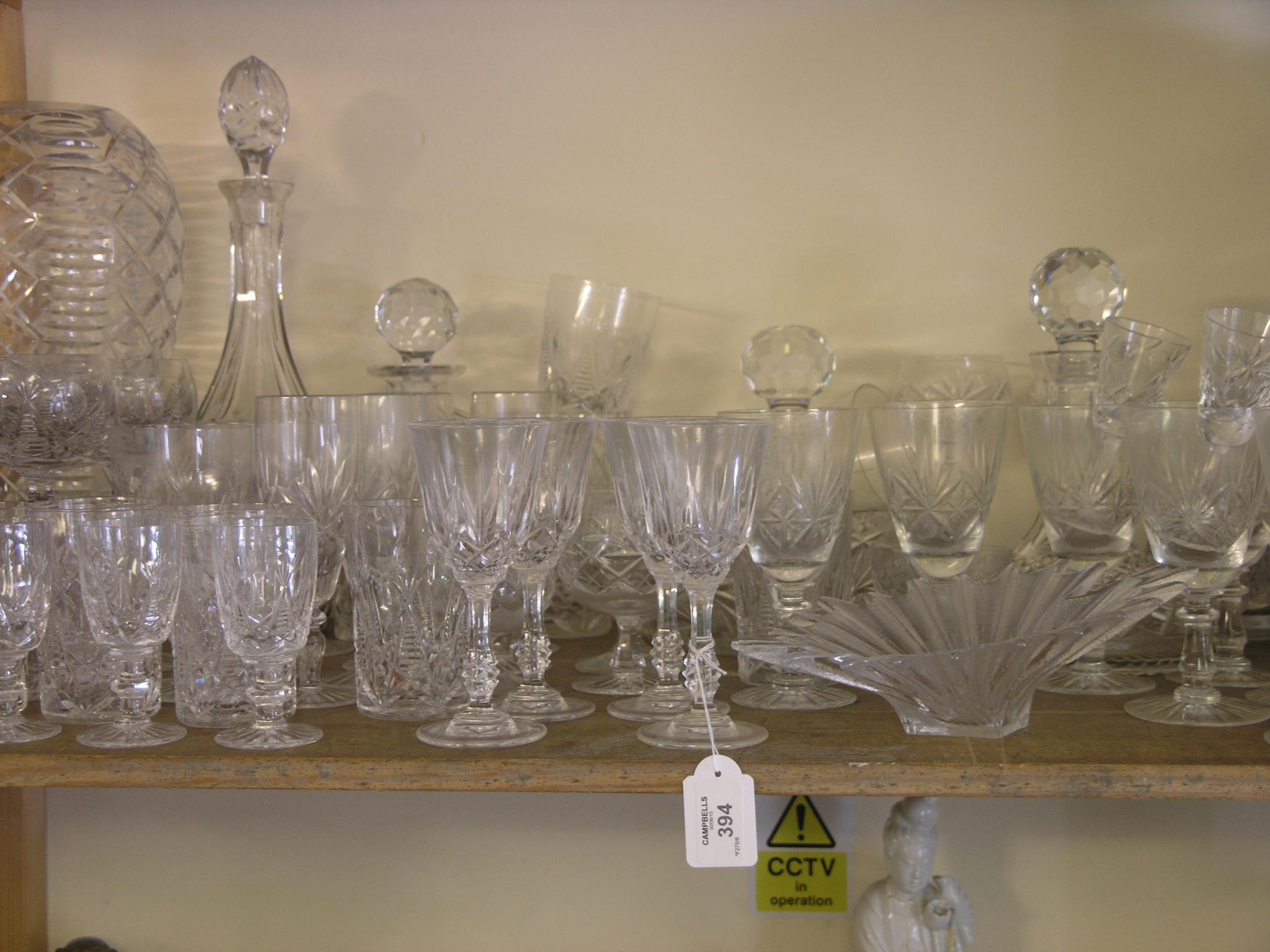 Appraisal: A quantity of cut drinking glassware sets and part sets