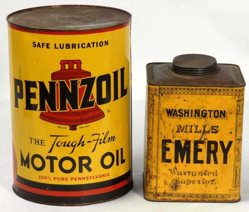 Appraisal: Lot of Advertising Tins Description Includes a Pennzoil Motor Oil