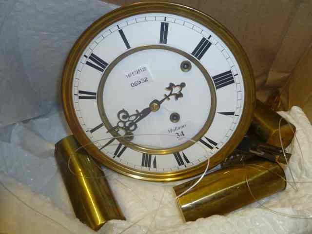 Appraisal: A TH CENTURY VIENNA CLOCK MOVEMENT with brass dial and