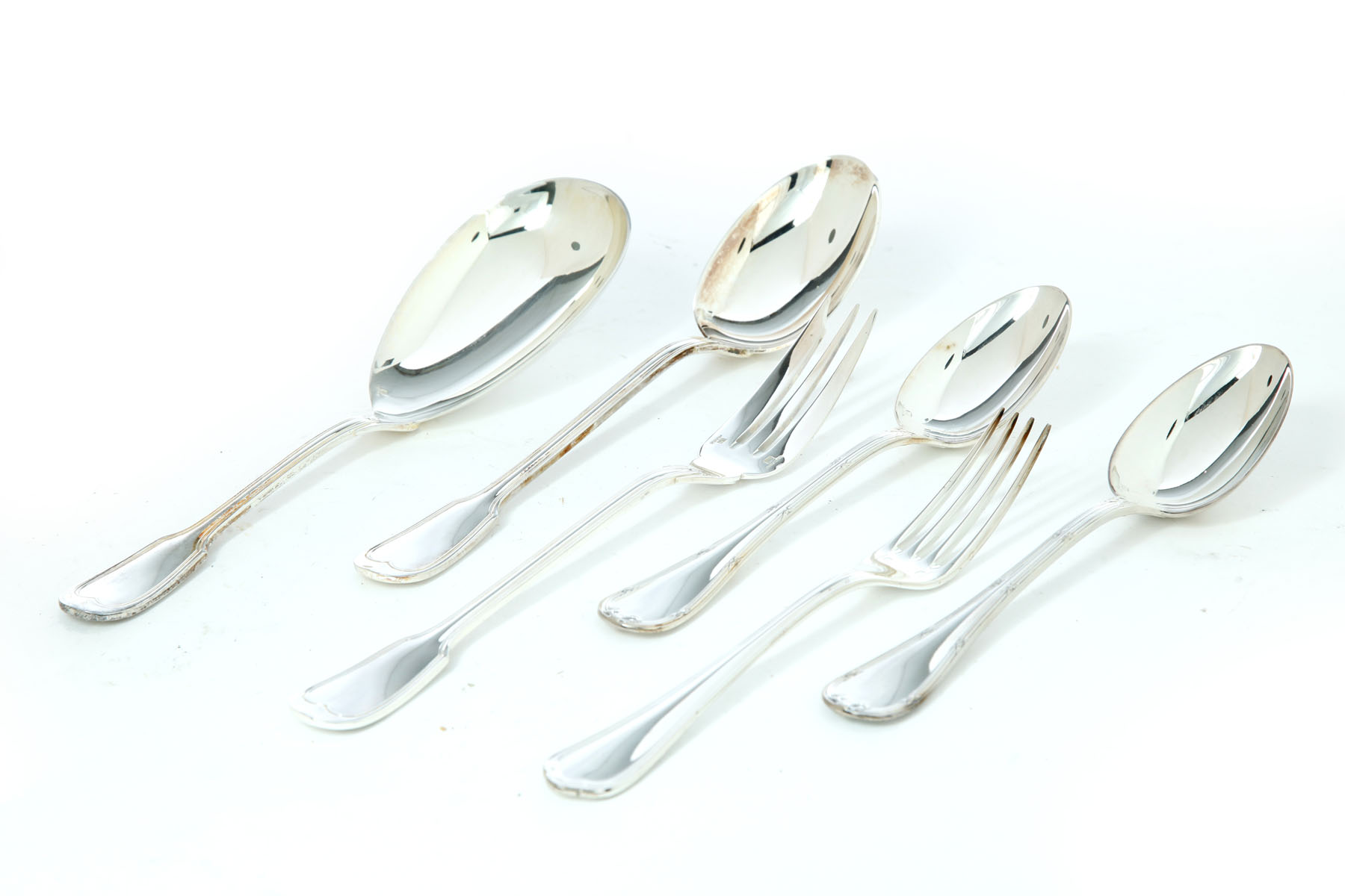 Appraisal: CHRISTOFLE SILVER PLATE FLATWARE SERVICE France mid-late th century In