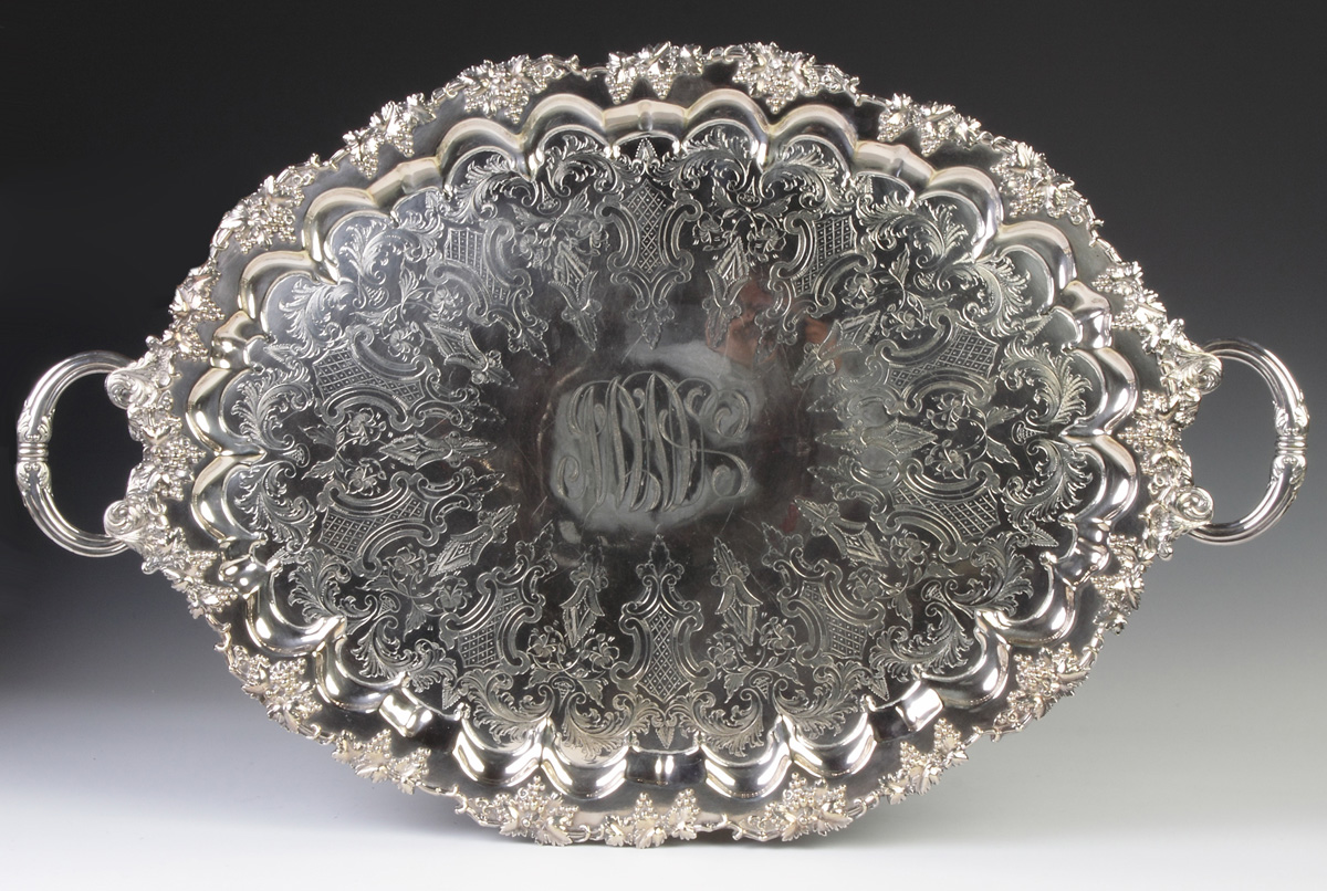 Appraisal: Three Victorian Silver Plate Trays