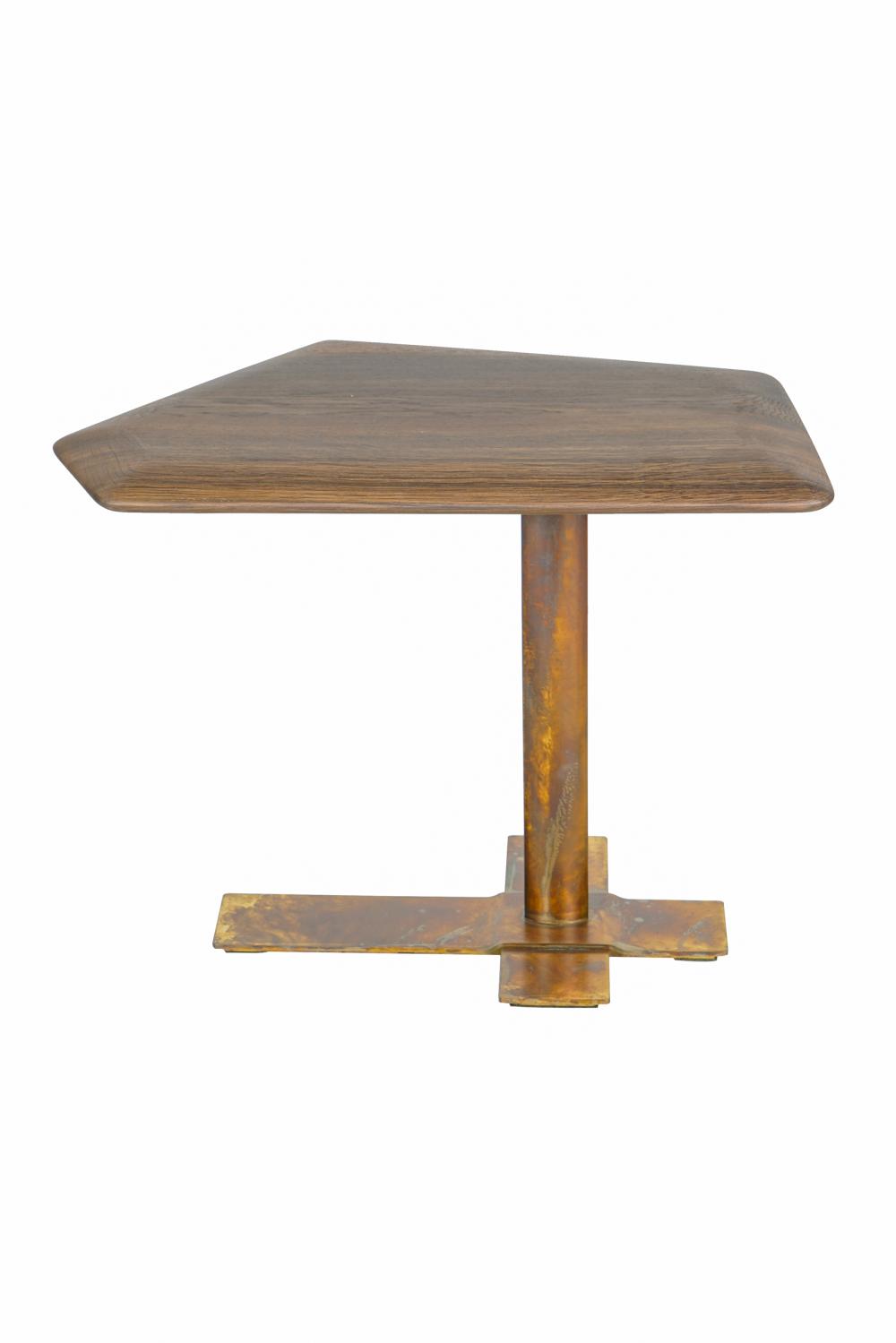 Appraisal: HENGE 'TOUCH' SIDE TABLEdesigned by Massimo Castagna burnished brass with