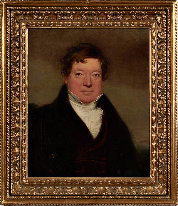 Appraisal: PORTRAIT OF A GENTLEMAN American or English ca oil on