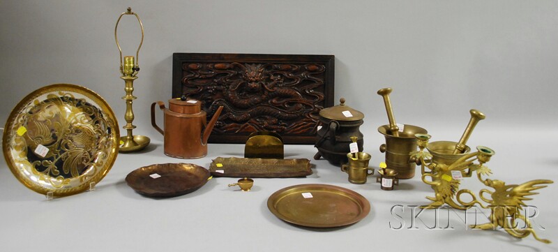 Appraisal: Group of Assorted Decorative Articles including an Asian carved wood