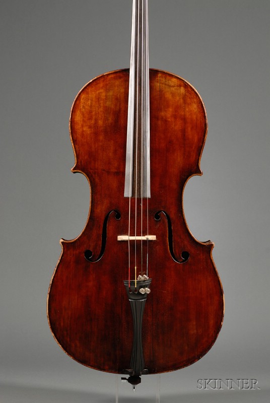 Appraisal: German Violoncello c unlabeled length of back in mm with