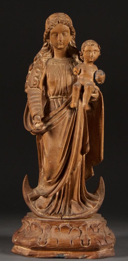 Appraisal: Continental carved wood figure of Our Lady of the Apocalypse