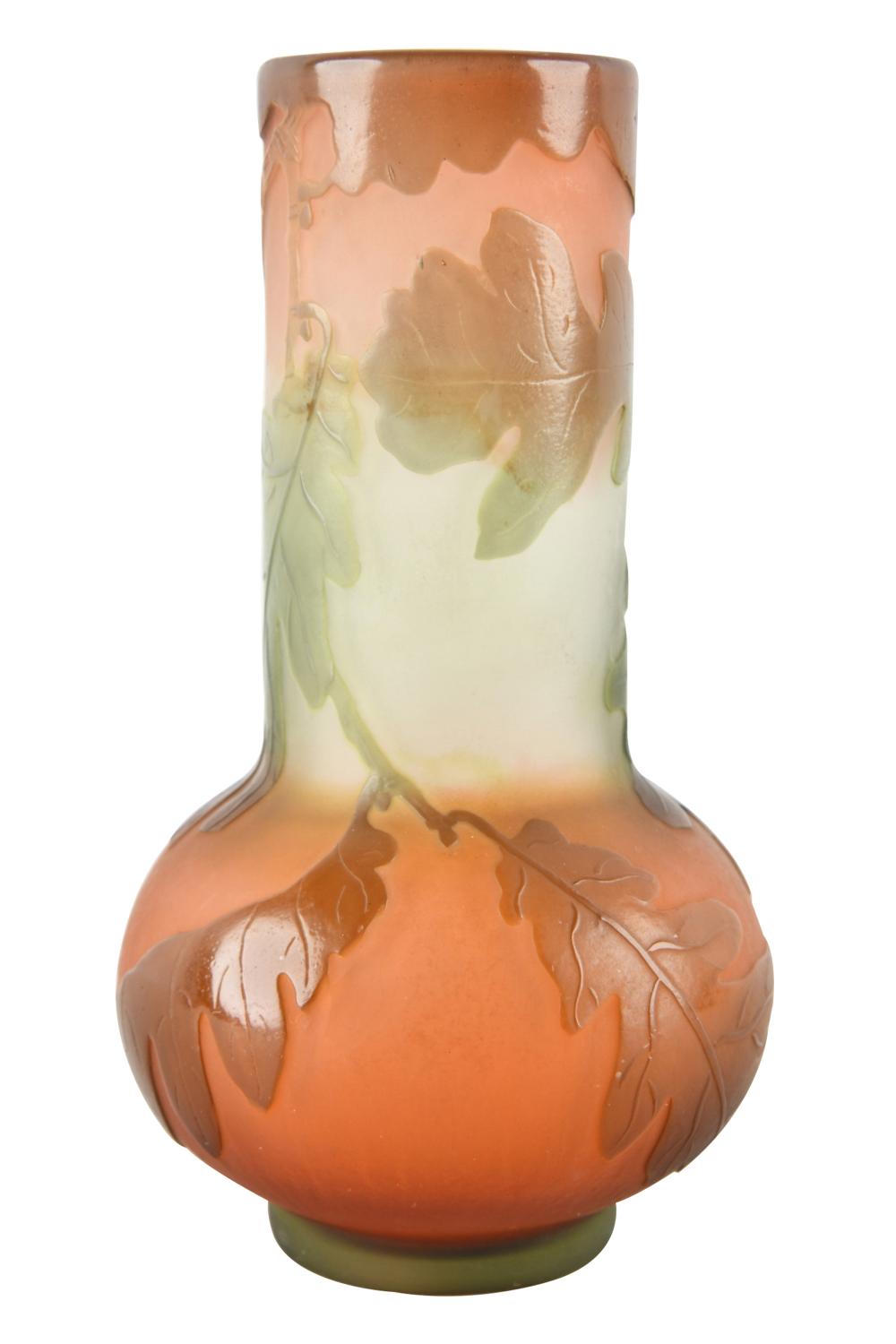 Appraisal: EMILE GALLE CAMEO GLASS VASEsigned in cameo to body bottle-shaped