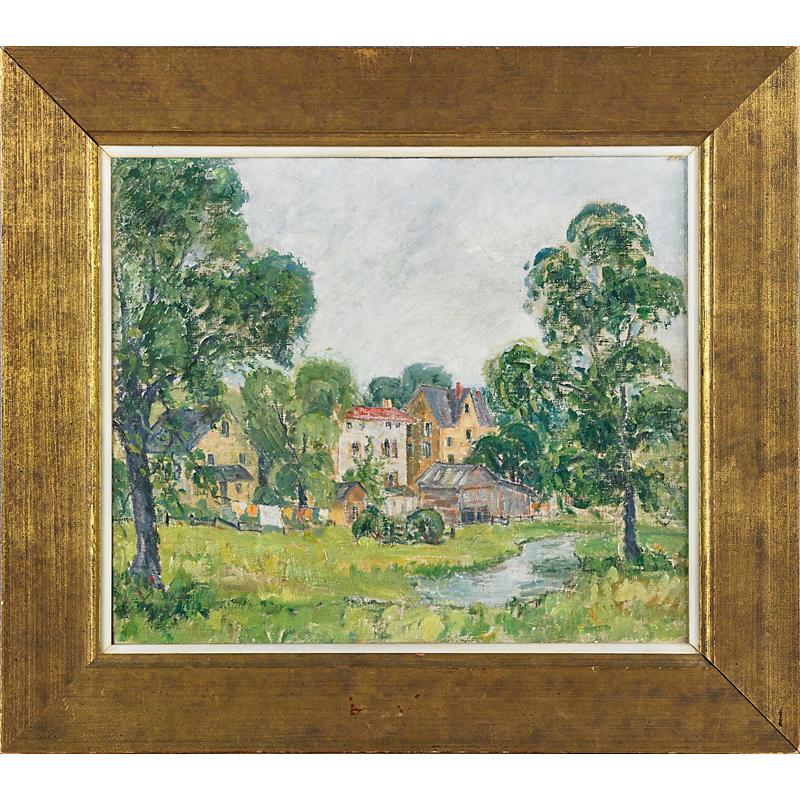 Appraisal: TH C NEW HOPE SCHOOL IMPRESSIONIST LANDSCAPE Condition Report The