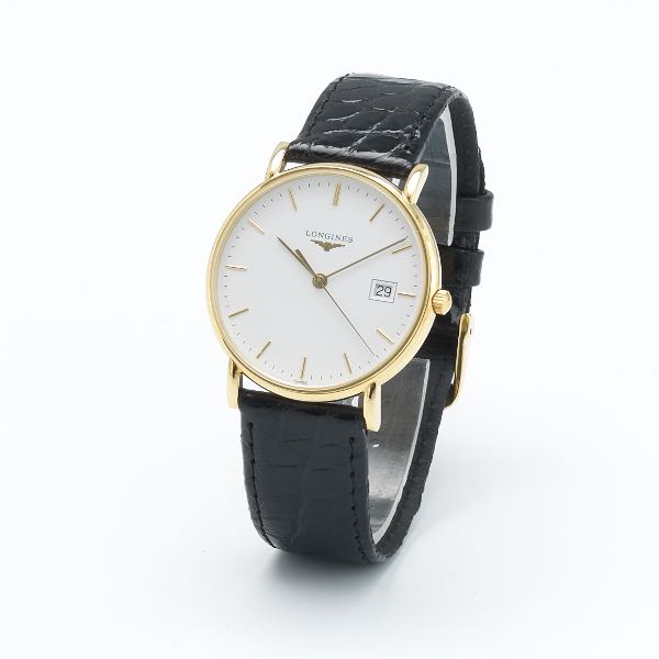 Appraisal: LONGINES K GOLD CASE PRESENCE QUARZ Case mm Eggshell white