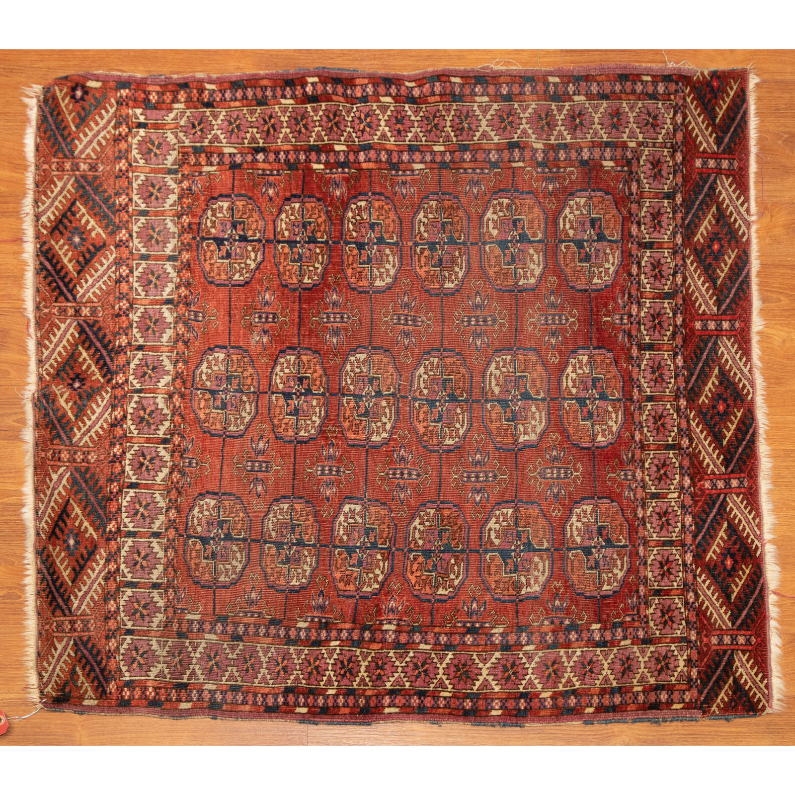 Appraisal: TURKMEN BOKHARA RUG TURKMEMISTAN X Second quarter- th century hand-knotted