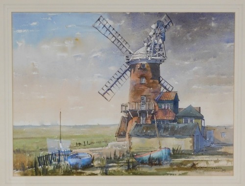 Appraisal: Clark thC Boat before windmill watercolour signed and dated cm