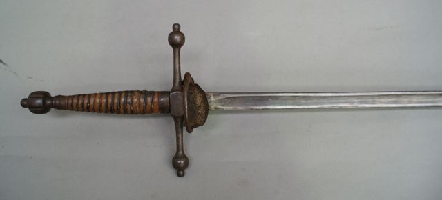 Appraisal: A European Duelling sabre inch blade with steel guard with