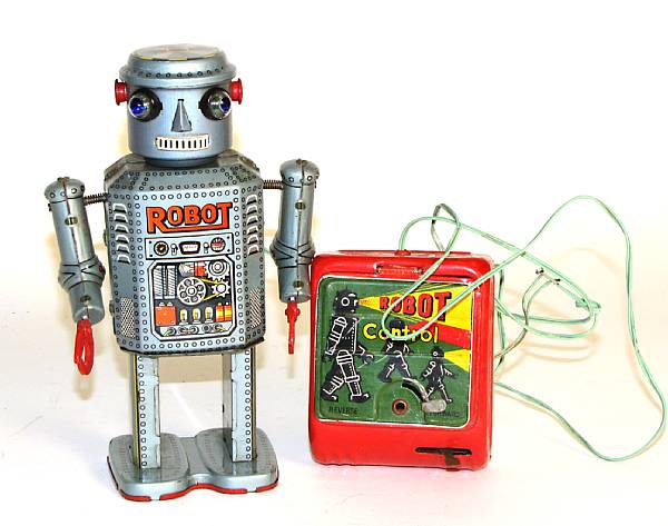 Appraisal: Japanese R- Robot A remote controlled 's era R- Modern