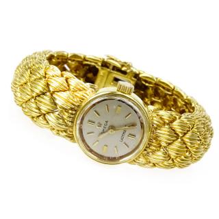 Appraisal: Vintage David Webb Heavy Karat Yellow Gold Bracelet Watch with