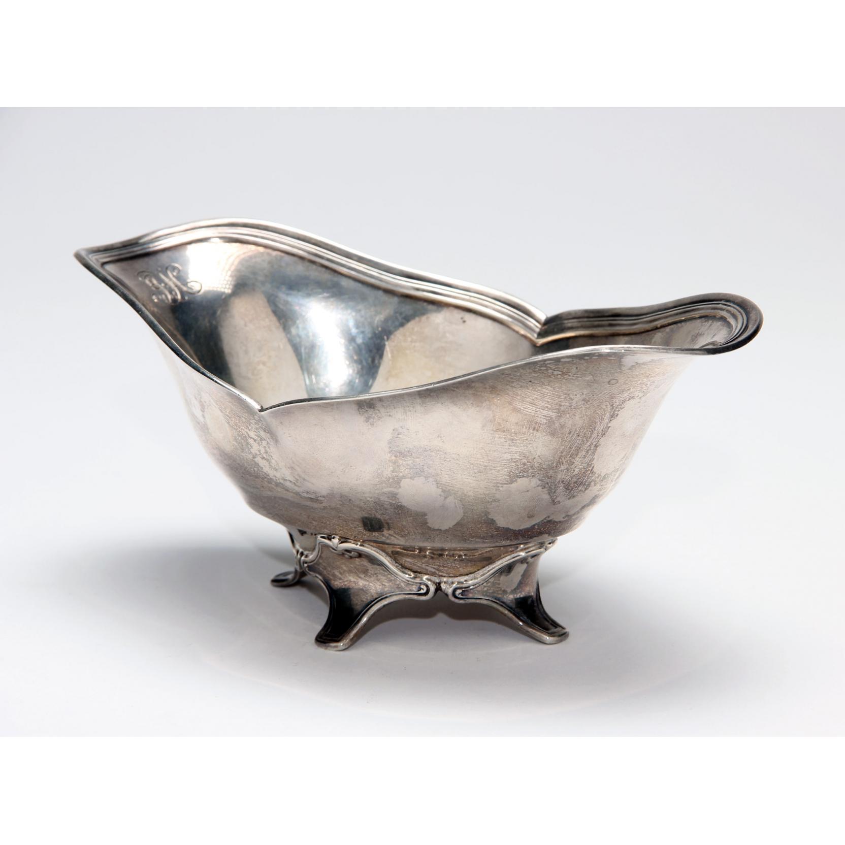 Appraisal: Tiffany Co Sterling Silver Sauce Boat with - period hallmark