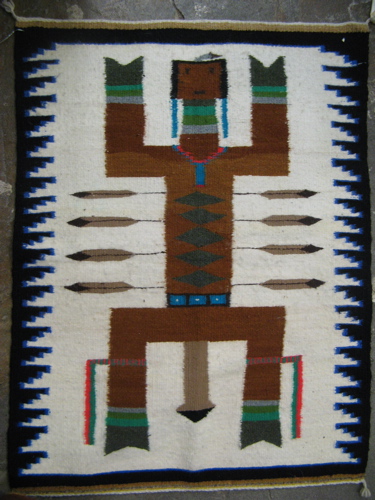 Appraisal: THREE NAVAJO HAND WOVEN WOOD MATS the first woven by