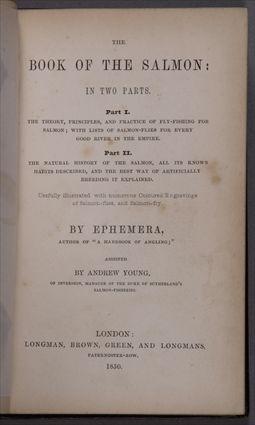 Appraisal: FITZGIBBON EDWARD THE BOOK OF THE SALMON London First edition