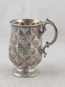 Appraisal: A Victorian silver christening mug by Barnard Bros London of