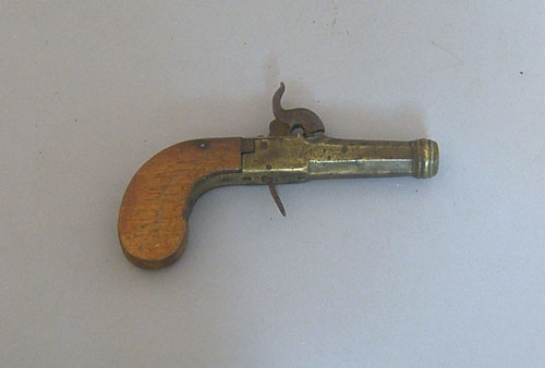 Appraisal: Two box lock percussion pistols one marked WALLIS barrel -