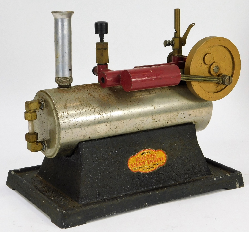 Appraisal: IND-X ELECTRIC STEAM ENGINE United States Early th CenturyHorizontal overtype